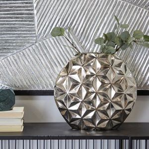 Vase en métal moderne avec glaçure argentée transparente pour une élégance quotidienne et la décoration de la maison - Product Image 4