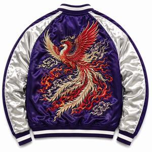 Veste Sukajan brodée réversible de haute qualité pour hommes et femmes, style streetwear, haut de gamme pour le printemps avec résistance durable aux taches - Product Image 6