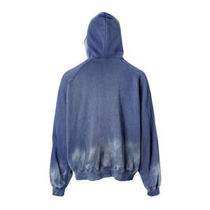 Trendy Distressed Hoodie <b>Vintage</b> Wash <b>Oversized</b> Pullover Streetwear Hoodie Custom Heavyweight Unisex Casual Hooded <b>Sweatshirt</b> - Product Image 3