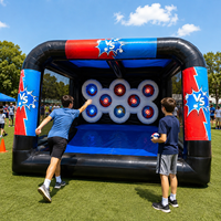 Jeu interactif De Tir De Football Gonflable, Gonflable Combi Arène de Sport avec Système IPS, Jeu De Tir Gonflable pour Adultes