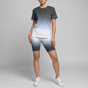Conjunto de Dos Piezas de Verano para Mujer, Ropa Casual al por Mayor, Conjuntos de 2 Piezas con Diseño Tie Dye Personalizado, Trajes Deportivos para Mujer - Product Image 3