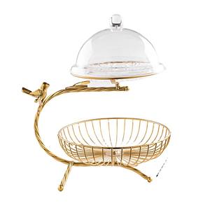 Panier à fruits esthétique en métal et verre, un panier exquis qui ajoute de l'élégance et du charme à toute salle à manger et toute cuisine. - Product Image 6