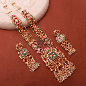 Maina Antique Designer Long Necklace Set-Fine Jewelry Set - Product Image 1