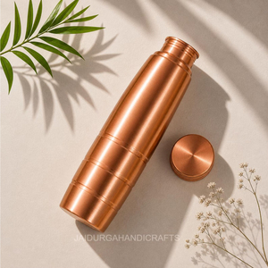 100% Purity Copper Water Bottle Healthy Living Wellness Gift Handmade Best Quality Hot Selling Sale For Water Storage Bottle - Product Image 3