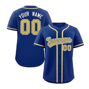 Maillots de baseball à manches courtes respirants de haute qualité, conception personnalisée OEM, impression par transfert thermique, couleurs personnalisées, t-shirt de baseball - Product Image 6