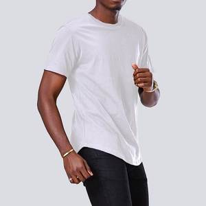 T-shirts pour hommes du fabricant, col rond, 100 % coton, ourlet incurvé - Product Image 6