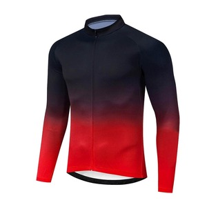 Maillot de cyclisme en polyester respirant, à séchage rapide, coupe-vent, extensible, confortable, anti-UV, léger, unisexe, manches longues, 100g, pour adultes - Product Image 1