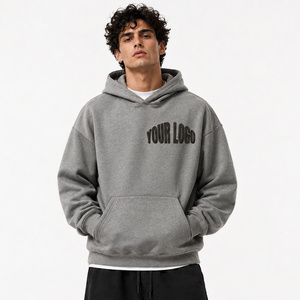 Sudadera con Capucha Extra Grande Personalizada para Hombre, de Algodón Grueso, Estilo Urbano, Informal, Prenda de Moda - Product Image 1