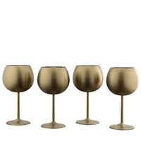 Verres à martini personnalisés en métal avec logo, 500 ml, style moderne et luxueux, en acier inoxydable doré, pour cocktails et fêtes.