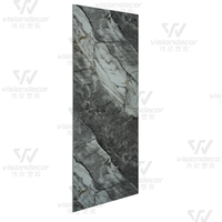 Panneau durable de marbre gris de revêtement de mur de pièce humide de PVC pour le décor intérieur