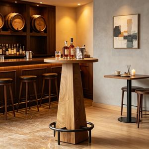 Tavolo Alto Pieghevole per Bar, Arredamento per Interni/Esterni, Casa, Seminterrato, Hotel, Giardino, Feste, con Base a Gamba - Product Image 1