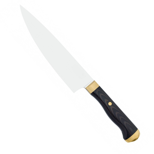 Couteaux de chef avec manche ergonomique noir et pommelée dorée pour la préparation culinaire professionnelle et les tâches de cuisine quotidiennes - Product Image 3