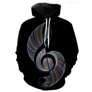 Sudadera con Capucha para Hombre, Estampado de Guitarra, Corte Regular, Estilo Casual, Impresión por Sublimación, 100% Poliéster Tejido, Personalizada - Product Image 2