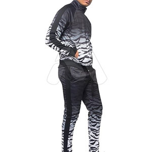 Ensemble de survêtement léger 100 % coton délavé imprimé grande taille pour homme – Tenue de jogging streetwear hiver à séchage rapide et respirante - Product Image 6