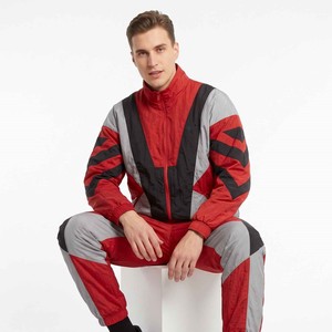 Custom Men's Sportswear Waterproof Reflective Zip up Polyester Nylon Windbreaker Track <b>Jacket</b> and Pants Set Tracksuit - Product Image 5