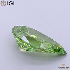 เพชร CVD ที่ได้รับการรับรองจาก IGI น้ำหนัก 3.00 กะรัต ความสะอาดระดับ VS1 สีเขียวสดใสทรงลูกแพร์ สำหรับการสร้างสรรค์เครื่องประดับที่ไม่เหมือนใคร - Product Image 4