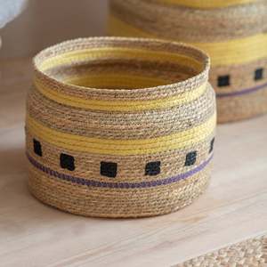 Sustainable Seagrass Storage <b>Basket</b> Round Woven Organizer <b>Basket</b> Handmade <b>Shelf</b> Storage <b>Basket</b> Wholesale Bulk - Product Image 1