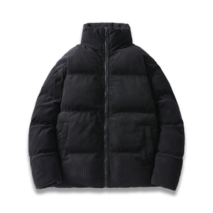 <b>Men's</b> <b>White</b> Hooded Stand Collar <b>Puffer</b> <b>Jacket</b> Zipper Closure Waterproof Windproof Reversible Casual Winter Slim Fit Eco-Friendly - Product Image 1