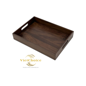 Plateau de service carré en bois poli Vietchoice avec poignée, durable, écologique, compatible lave-vaisselle, qualité alimentaire, non destiné à la vente en gros, Phoebe - Product Image 5