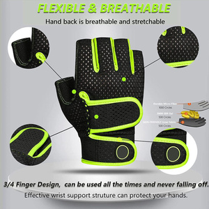 Guantes Deportivos Unisex sin Dedos con Pesas Acolchadas para Gimnasio, Fitness, Ejercicios de Colgar y Levantamiento de Pesas - Product Image 3