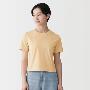 เสื้อครอปท็อปผู้หญิงสีพื้น คอวี แขนสั้น สกรีนโลโก้ตามสั่ง ขายส่ง แฟชั่นลำลอง เสื้อครอปท็อปพื้นฐาน - Product Image 3