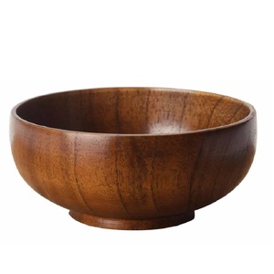 Bol en bois classique pour servir du riz, des salades, du curry, du dal et des repas authentiques avec une touche traditionnelle, disponible en grande quantité - Product Image 1