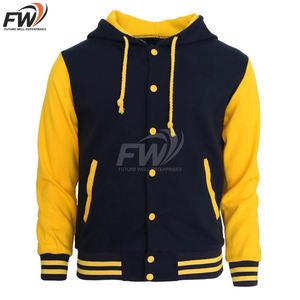 Chaqueta universitaria Letterman en oferta, informal, tallas grandes, personalizada para hombre, con combinación de colores, al por mayor, abrigo con cuello vuelto, ropa masculina. - Product Image 4