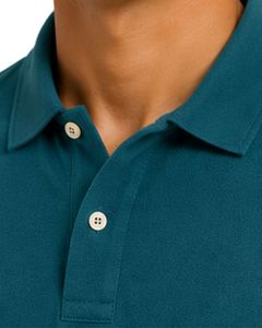Polo Azul Turquesa para Hombre, Manga Corta, Tela Piqué de Algodón, Diseño Liso Informal, Cuello Camisero, Personalizable, Camiseta Polo de Golf para Verano - Product Image 6
