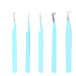 Pince à épiler à pointe en fibre, pointe fine, antistatique, en acier inoxydable, outils pour l'artisanat et les projets de bricolage, pince à épiler de précision à pointe en fibre - Product Image 1