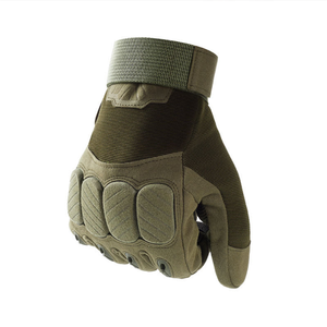 Guantes Tácticos de Dedo Completo Verde Oliva Antideslizantes para Actividades al Aire Libre Unisex con Cierre de Gancho y Bucle en Material Textil Tejido - Product Image 4