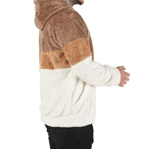 Affordable <b>Sherpa</b> Hoodie Custom Printed Soft Warm <b>Fleece</b> Pullover For Men Casual Winter Wear Wholesale - Product Image 3