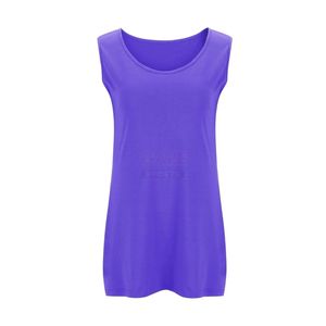 เสื้อกล้ามถักนิตติ้งสีน้ำเงินรอยัลสำหรับผู้หญิง เสื้อแขนกุดใส่สบายระบายอากาศดี คอกลม ผ้าฝ้าย เหมาะสำหรับใส่ซ้อนเป็นชั้นๆ สไตล์ลำลอง รับผลิตแบบ OEM - Product Image 4