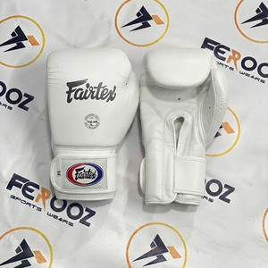Fairtex <b>Green</b> Leather Boxing Gloves Hook & Loop Wrist Closure Breathable Adult Training Gear Youth Sparring Gloves For Adults - Product Image 3