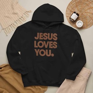 เสื้อฮู้ดดี้ลายพรางพระเยซู พร้อมข้อความ Pray Believe Receive สำหรับผู้ชาย ผู้หญิง และเยาวชน ผลิตจากผ้าฝ้ายพรีเมียมเนื้อนุ่ม ปักลายอย่างดี - Product Image 6