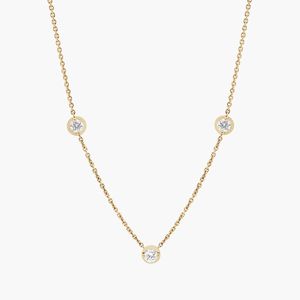 Illusion Lab-Grown Diamond <b>Necklace</b> In White Gold - Product Image 1