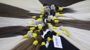 Extensiones de cabello a granel de alta calidad Cabello vietnamita Double Drown 100 gramos Todos los colores 20 pulgadas - Product Image 2