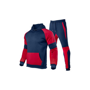 ชุดวอร์มผู้ชายผ้าฟลีซโพลีเอสเตอร์ 100% ระบายอากาศได้ดี พร้อมแจ็คเก็ตซิปเต็มตัว เสื้อฮู้ด กางเกงวอร์มสำหรับวิ่งและเล่นกีฬา สไตล์สตรีทแวร์ - Product Image 4