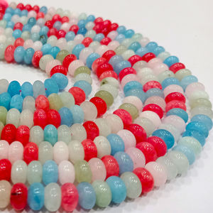 Cuentas de Cuarzo Aguamarina Natural Multicolor, Lisas, de 8 mm, Vendidas por Hilo de 8 Pulgadas de Largo - Product Image 5
