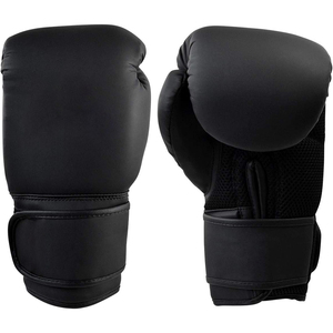 Guantes de Boxeo Dawnforce Fight Gear de Cuero Negro con Cierre Completo en los Dedos, Impermeables, para Entrenamiento, para Adultos, 8oz 12oz 14oz 16oz - Product Image 2