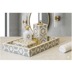 Premium Arabic Wood and Metal Incense Bakhoor Set Home Decor burner Wooden Tray & Box Bukhoor Set for Ramadan Gift From India - Product Image 6