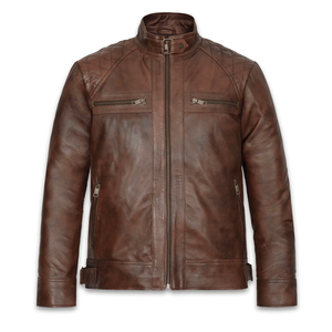Best Selling Men's Leather <b>Winter</b> <b>Jacket</b> High Street Top Quality Slim Fit Leather <b>Jacket</b> With OEM Service In <b>Cheap</b> Price Colors - Product Image 5
