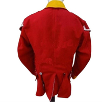 Veste d'uniforme rouge de hussard, reproduction de style historique, manteau révolutionnaire rouge, manteaux pour hommes du 10e régiment