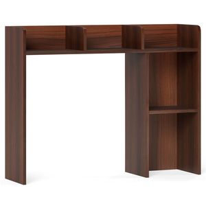 Libreria da scrivania in noce per monitor da 27 pollici, legno ingegnerizzato, 93,98x25,40x73,66 cm, kit anti-ribaltamento - Product Image 3