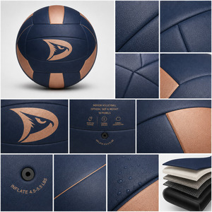 Balón de Voleibol Térmico sin Costuras de Tamaño Oficial 5 |   Balón de Fútbol Sala de 18 Paneles de Microfibra PU Suave al Tacto |   Logotipo Personalizado OEM Completo - Product Image 6