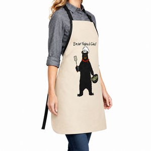 Tablier de cuisine imprimé 100 % coton en gros, tablier de cuisson personnalisé avec logo pour chef, fabricant d'Inde - Product Image 3