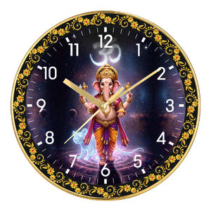 Reloj de Pared Religioso de Plástico con Acabado Dorado Liviya Lord Hanuman - Decoración Personalizada para el Hogar para Graduación y Día del Padre - Product Image 6