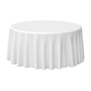 Mantel Redondo de 120 Pulgadas, Blanco, de Poliéster, para Decoración de Bodas, Banquetes y Fiestas - Product Image 2