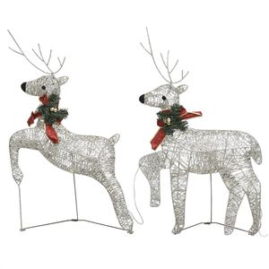 Ensemble de 6 décorations de Noël en métal doré en forme de rennes, taille moyenne - Product Image 5