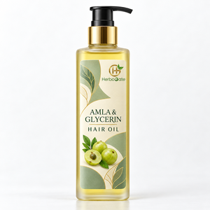 Herbal Amla & Glycerin Hair Oil Natural Hair Nourishing Oil Botanical Formula Lightweight <b>Scalp</b> <b>Massage</b> Care OEM Herbal Amla - Product Image 3