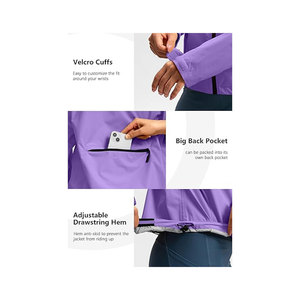 <b>Women's</b> Custom Cycling Rain <b>Jackets</b> <b>Waterproof</b> Windproof Lightweight <b>Packable</b> Hooded Outdoor Finished High Quality - Product Image 5